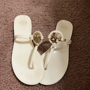White Tory Burch Sandals